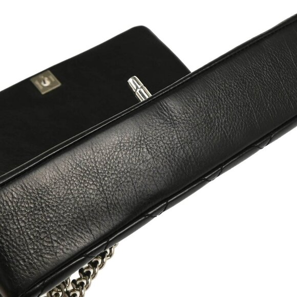Chanel Black Embossed Calfskin Turnlock Small Full Flap Shoulder Bag 165770 - Picture 6 of 11